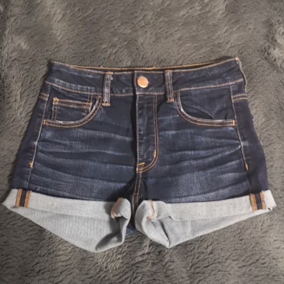 American Eagle Dark Wash Denim Jean Shorts - Picture 1 of 4